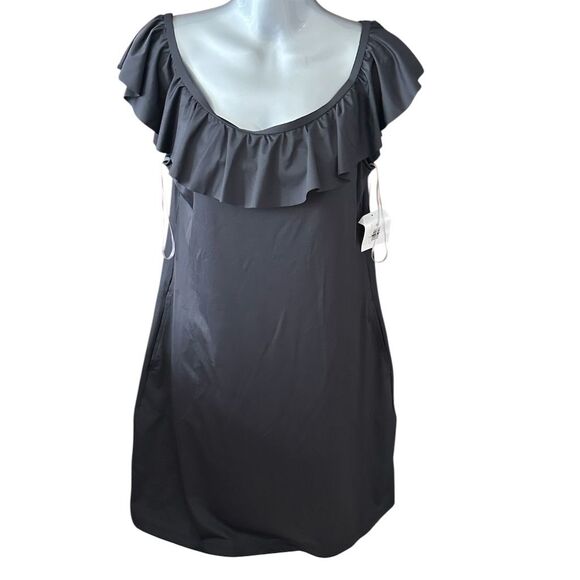 Tommy Bahama Women's St Lucia Black Knee Length swim coverup M - Picture 1 of 6